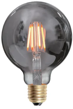 Ms - belysning Dekorpære E27|Led-Pærer E27 Sokkel<Edison E27 globe filament 4W 2200K 125 mm dimbar - Røykfarget