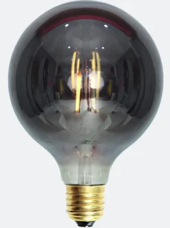 Ms - belysning Led-Pærer E27 Sokkel<Edison E27 globe filament 6W 2200K 125 mm 3 step dim - Smoke