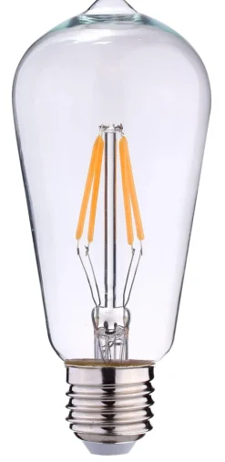 Ms - belysning Led-Pærer E27 Sokkel<Edison lanterne filament E27 6W LED - 3 step dim