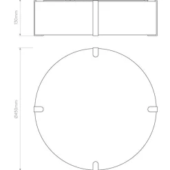 Astro Lighting Kjøkkenbelysning Tak|Taklamper / Takplafonder<Elba Round 450 taklampe