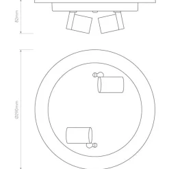 Astro Lighting Kjøkkenbelysning Tak|Taklamper / Takplafonder<Elba Square 350 taklampe