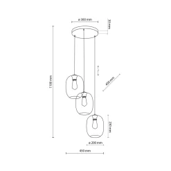 TK Lighting Kjøkkenbelysning Tak|Takpendler<Elio takpendel 3-lys