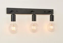 Ms - belysning Baderomsbelysning Vegg<Eliott Tripple vegglampe - Svart