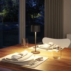 Paulmann Solcellebelysning<Else bordlampe oppladbar via USB eller solcelle 2700 Kelvin IP44