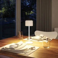 Paulmann Solcellebelysning<Else bordlampe oppladbar via USB eller solcelle 2700 Kelvin IP44