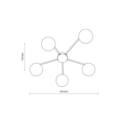 TK Lighting Kjøkkenbelysning Tak|Taklamper / Takplafonder<Elton taklampe 5-lys