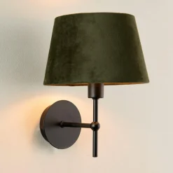 Ms - belysning Interiørlamper<Emir vegglampe m/skjerm - Svart/Oliven