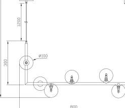 NorDesign Kjøkkenbelysning Tak|Takpendler<Emrik takpendel - Svart/Hvit