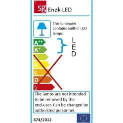 Sg Armaturen As Kjøkkenbelysning Tak|Taklamper / Takplafonder<Enøk LED hvit 10W LED