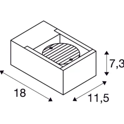 Slv Utelamper Med Opp/Ned Lys<Eskina frame vegglampe utendørs 15W 3000/4000 Kelvin IP65 - dimbar