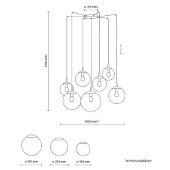 TK Lighting Kjøkkenbelysning Tak|Takpendler<Esme takpendel 7-lys