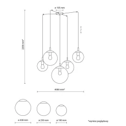 TK Lighting Kjøkkenbelysning Tak|Takpendler<Esme takpendel 5-lys