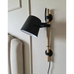 Aneta Lighting Leselamper<Espresso vegglampe - /tre