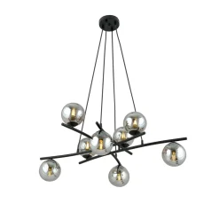 Emibig Kjøkkenbelysning Tak|Takpendler<Essa takpendel 8-lys - Svart/Røykfarget