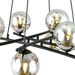 Emibig Kjøkkenbelysning Tak|Takpendler<Essa takpendel 8-lys - Svart/Røykfarget