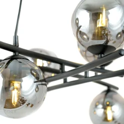 Emibig Kjøkkenbelysning Tak|Takpendler<Essa takpendel 8-lys - Svart/Røykfarget