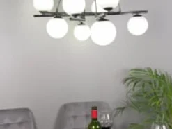 Emibig Kjøkkenbelysning Tak|Takpendler<Essa takpendel 8-lys - Svart/Røykfarget