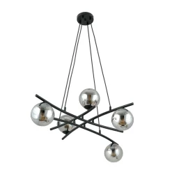 Emibig Kjøkkenbelysning Tak|Takpendler<Essa takpendel 5-lys - Svart/Røykfarget