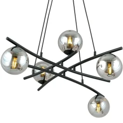 Emibig Kjøkkenbelysning Tak|Takpendler<Essa takpendel 5-lys - Svart/Røykfarget