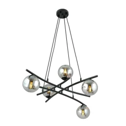 Emibig Kjøkkenbelysning Tak|Takpendler<Essa takpendel 5-lys - Svart/Røykfarget