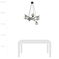 Emibig Kjøkkenbelysning Tak|Takpendler<Essa takpendel 5-lys - Svart/Røykfarget