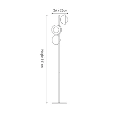 Pacific Lifestyle Interiørlamper Gulv<Estelle gulvlampe 141 cm - Opal/Messingfarget