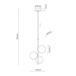 TK Lighting Kjøkkenbelysning Tak|Takpendler<Estera takpendel 3-lys