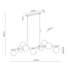 TK Lighting Kjøkkenbelysning Tak|Takpendler<Estera takpendel 9-lys