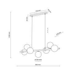 TK Lighting Kjøkkenbelysning Tak|Takpendler<Estera takpendel 7-lys
