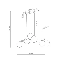 TK Lighting Kjøkkenbelysning Tak|Takpendler<Estera takpendel 5-lys