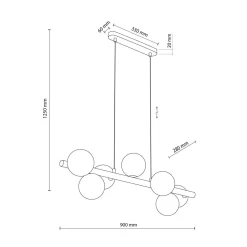 TK Lighting Kjøkkenbelysning Tak|Takpendler<Estera wood takpendel 7-lys