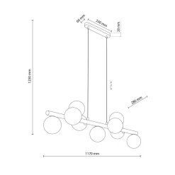 TK Lighting Kjøkkenbelysning Tak|Takpendler<Estera wood takpendel 9-lys