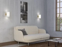 Herstal Vegglamper Med Opp/Ned Lys|Interiørlamper<Evoke vegglampe large E14 - Børstet messing/Opal