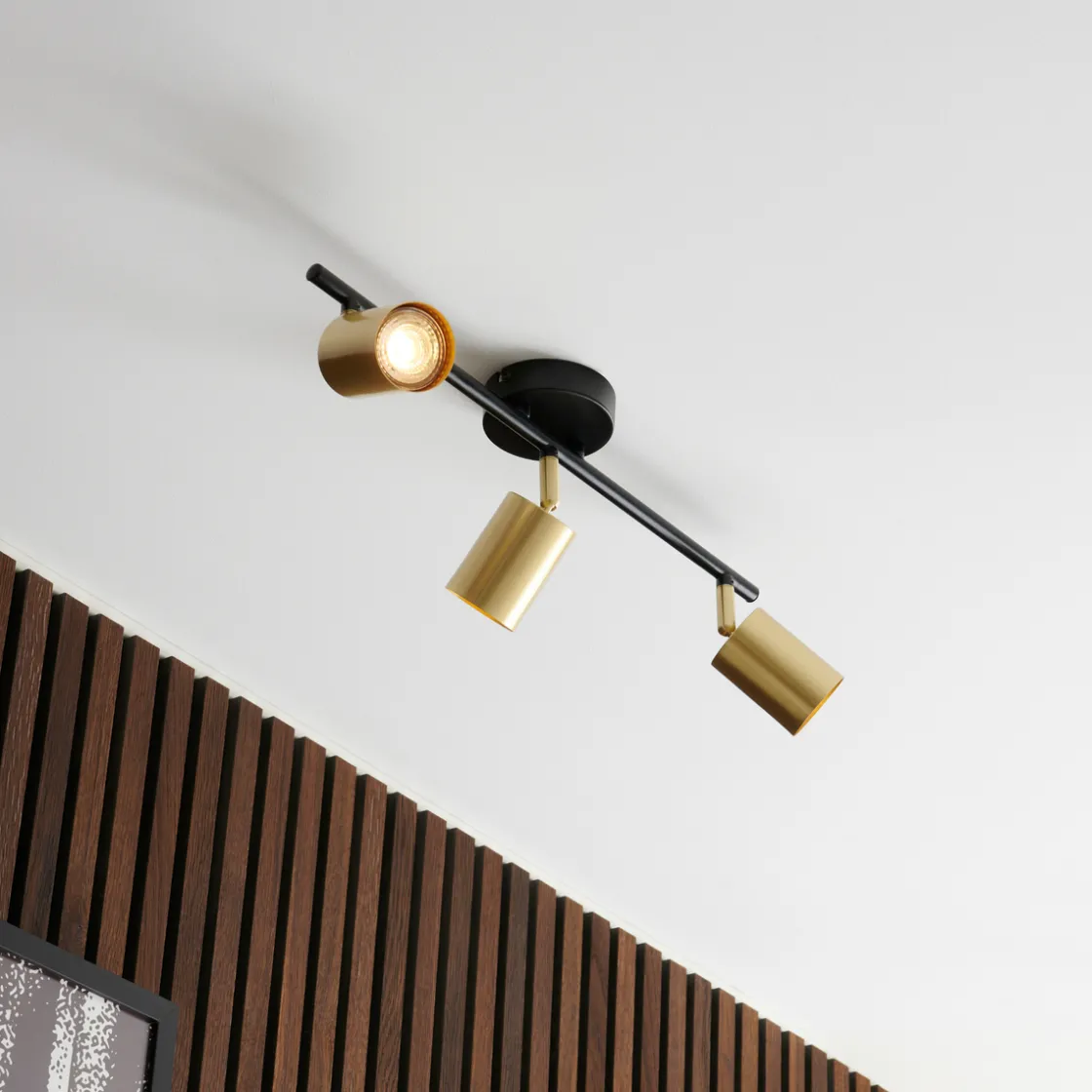 Nordlux Kjøkkenbelysning Tak|Spotter & Skinner<Explore 3 spotlight - Svart/Messingfarget