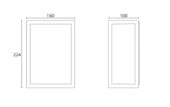Sg Armaturen As Lightup-Pris|Utelamper - Veggskjold / Plafond<Fagernes mini utendørs vegglampe 9W IP44 dimbar -