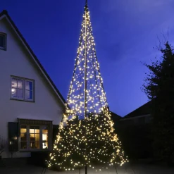 Fairybell Juletrelys & Lysslynger|Julebelysning Til Flaggstang<6 flaggstang julebelysning - 1200 LEDlys - B-vare