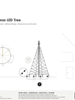 Fairybell Juletrelys & Lysslynger|Julebelysning Til Flaggstang<6 flaggstang julebelysning - 1200 LEDlys