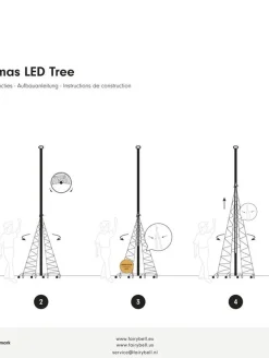 Fairybell Juletrelys & Lysslynger|Julebelysning Til Flaggstang<6 m flaggstang julebelysning m/stang - 1200 LEDlys