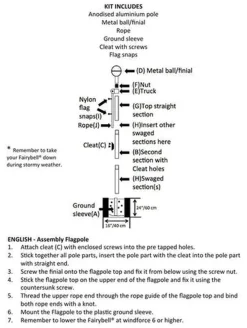 Fairybell Juletrelys & Lysslynger|Julebelysning Til Flaggstang<6 m flaggstang julebelysning m/stang - 1200 LEDlys