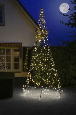 Fairybell Juletrelys & Lysslynger|Julebelysning Til Flaggstang<4 meter belysning med stang 640 LED IP44 utendørs