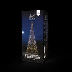 Fairybell Juletrelys & Lysslynger|Julebelysning Til Flaggstang<12M flaggstang julebelysning - 4000 LEDlys