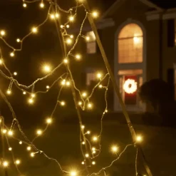 Fairybell Juletrelys & Lysslynger|Julebelysning Til Flaggstang<8M flaggstang julebelysning - 1500 LEDlys - med twinkle