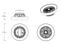 Reality Takvifter<Farsund tak vifte 3000-6500K 26,8W m/Fjernkontroll -