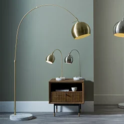 Pacific Lifestyle Interiørlamper Gulv|Leselamper Gulv<Feliciani gulvlampe 175 cm - Messing/Marmor