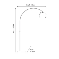 Pacific Lifestyle Interiørlamper Gulv|Leselamper Gulv<Feliciani gulvlampe 175 cm - Messing/Marmor