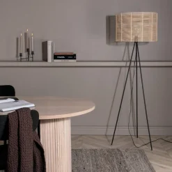 Venture Home Interiørlamper Gulv<Fence gulvlampe 160 cm - Svart/Naturfarget