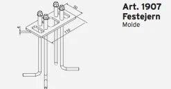 Norlys Pullert<Festejern/betongforankring 1907