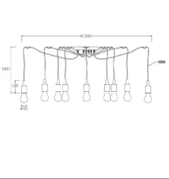 Lucide Kjøkkenbelysning Tak|Takpendler<Fix multi 10 lys takpendel -