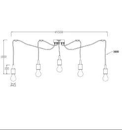 Lucide Kjøkkenbelysning Tak|Takpendler<Fix multi 5 lys takpendel -