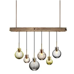 Hadeland Glassverk Kjøkkenbelysning Tak|Takpendler<Fjellro Krystallkuler 6 stk - Baldakin